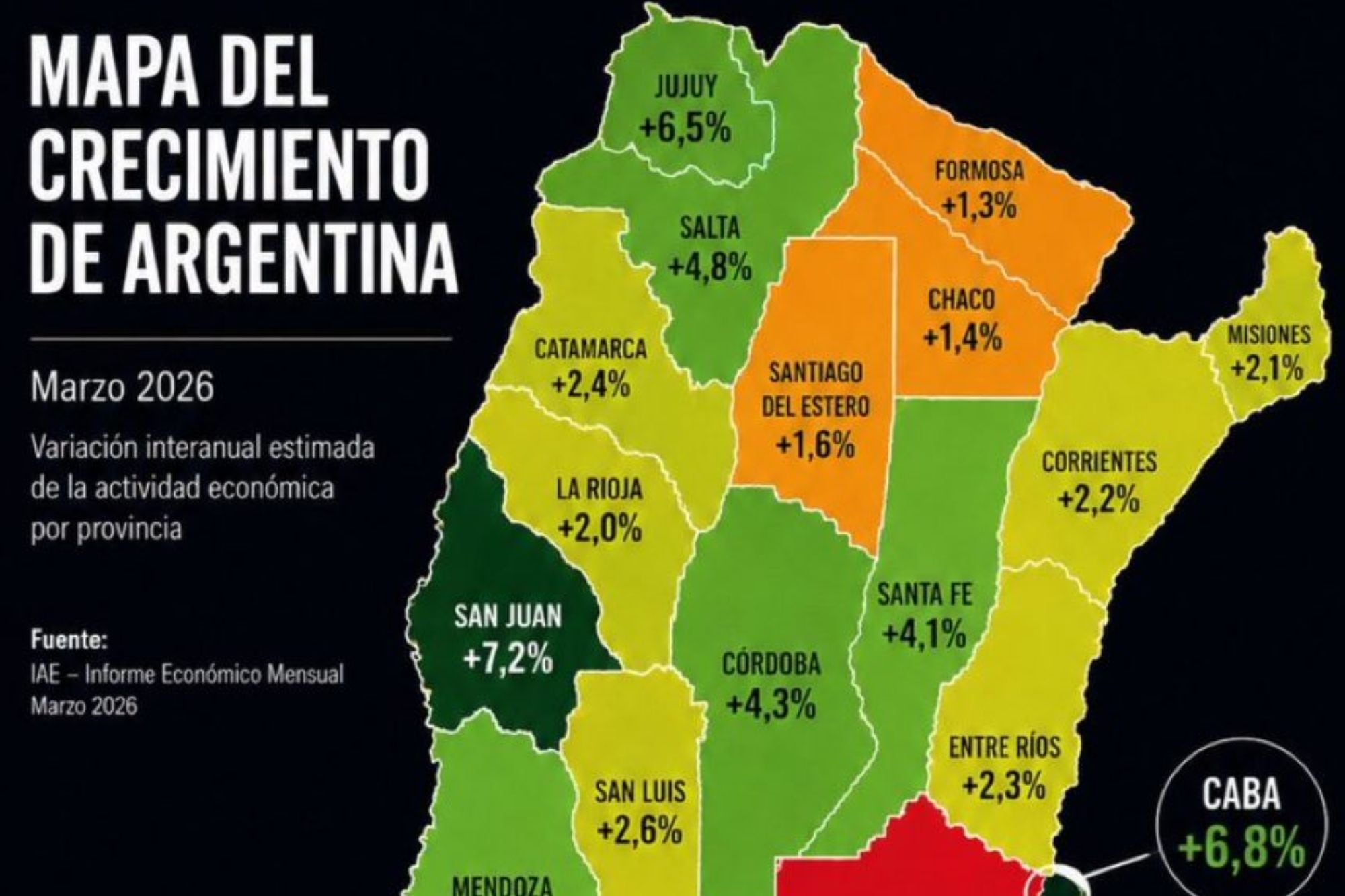 El mapa sin Tucumán que compartió Milei