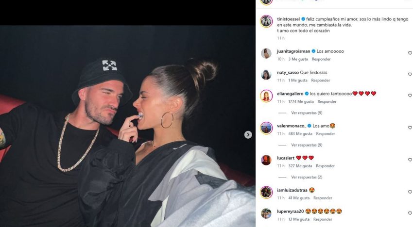 El romántico mensaje de Tini Stoessel para Rodrigo de Paul por su cumpleaños