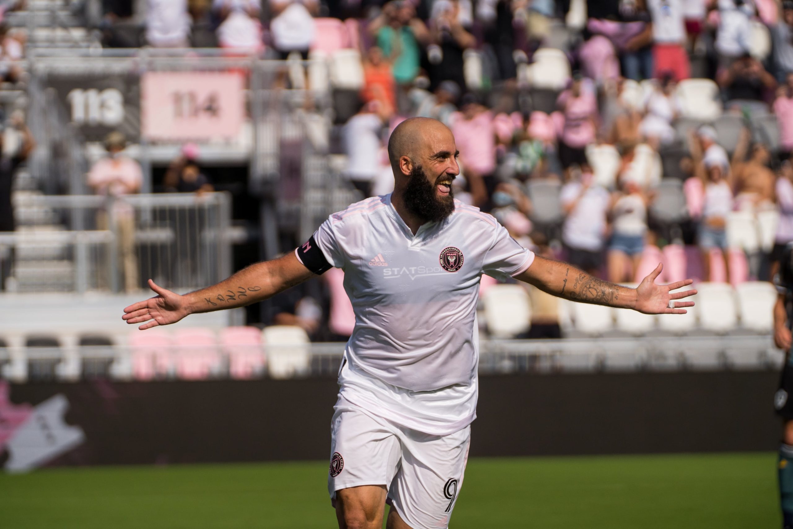 Una de las últimas imágenes de Gonzalo Higuaín como jugador profesional en el Inter Miami