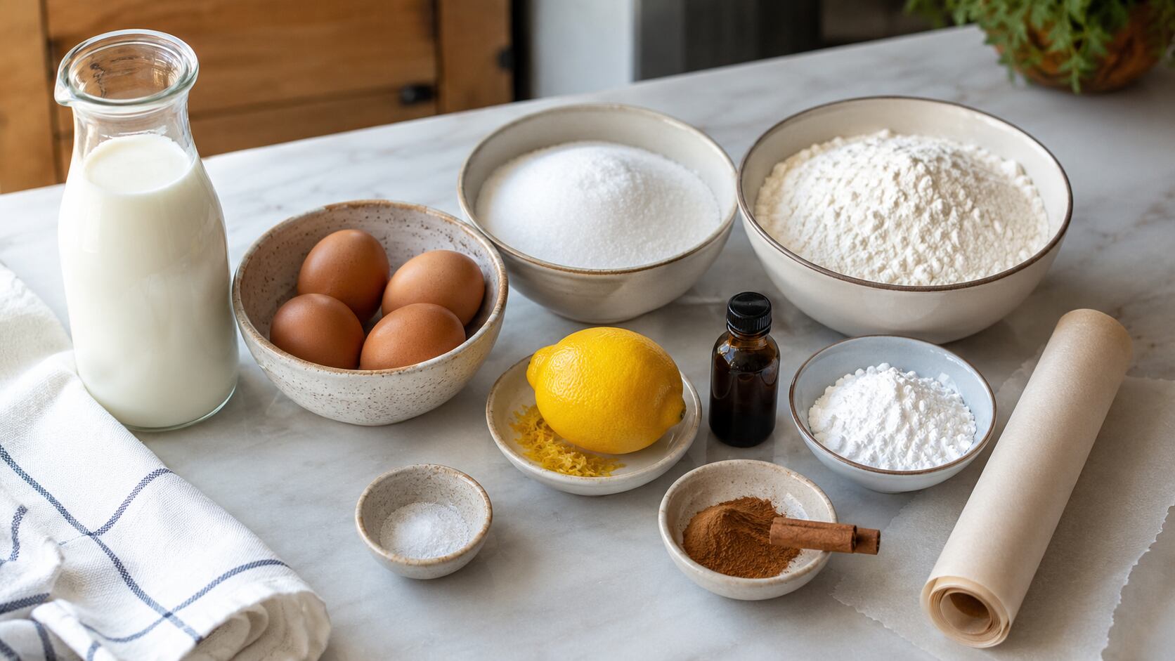 Esta torta se prepara con ingredientes básicos que están en la mayoría de los hogares. (Foto: Imagen generada con IA).