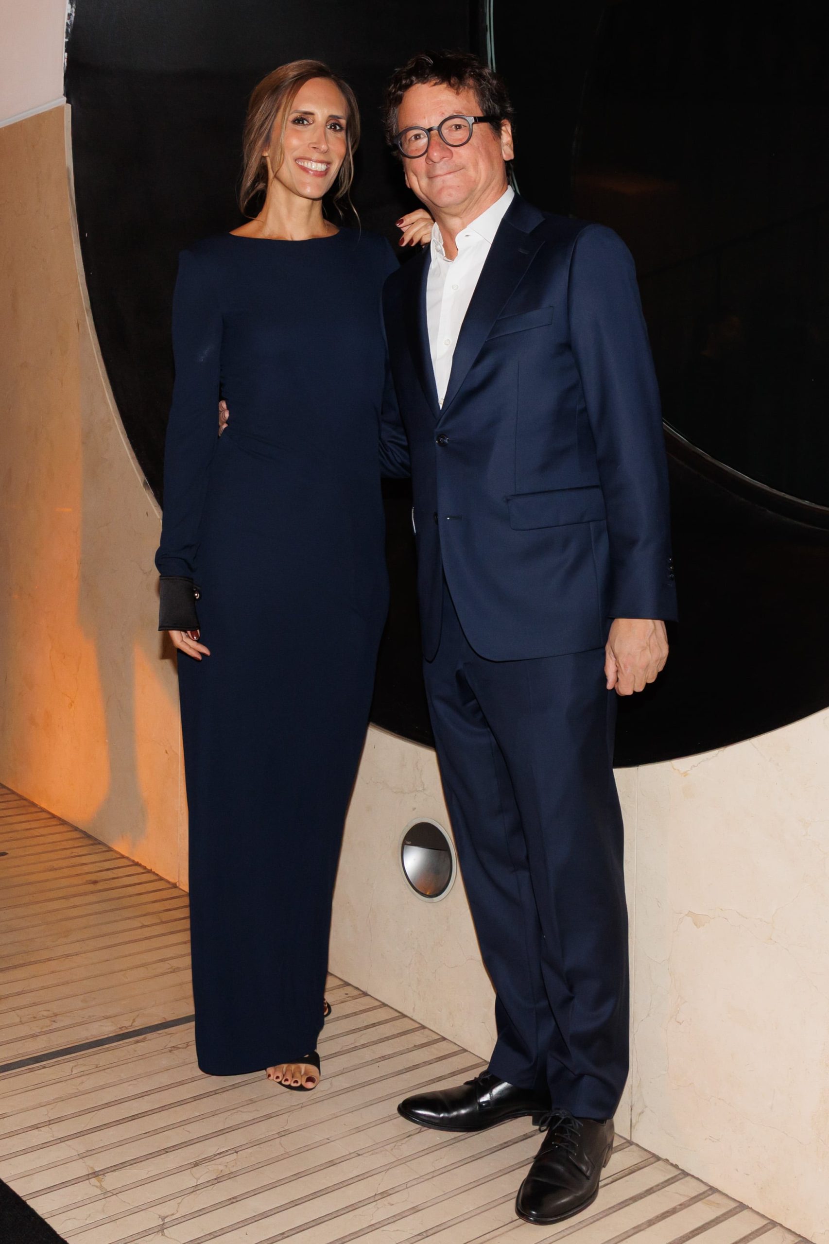 Florencia Perotti, presidente de la Asociación Amigos del Moderno, junto a Gabriel Martino, de BFLinvest
