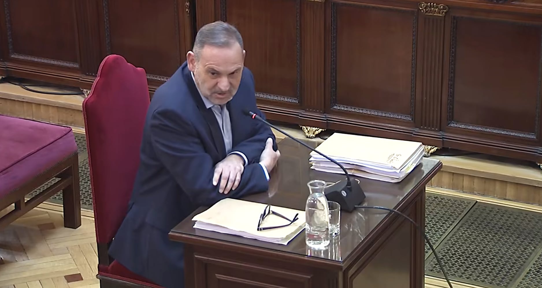 El exministro José Luis Ábalos, este lunes durante su declaración ante el Tribunal Supremo.