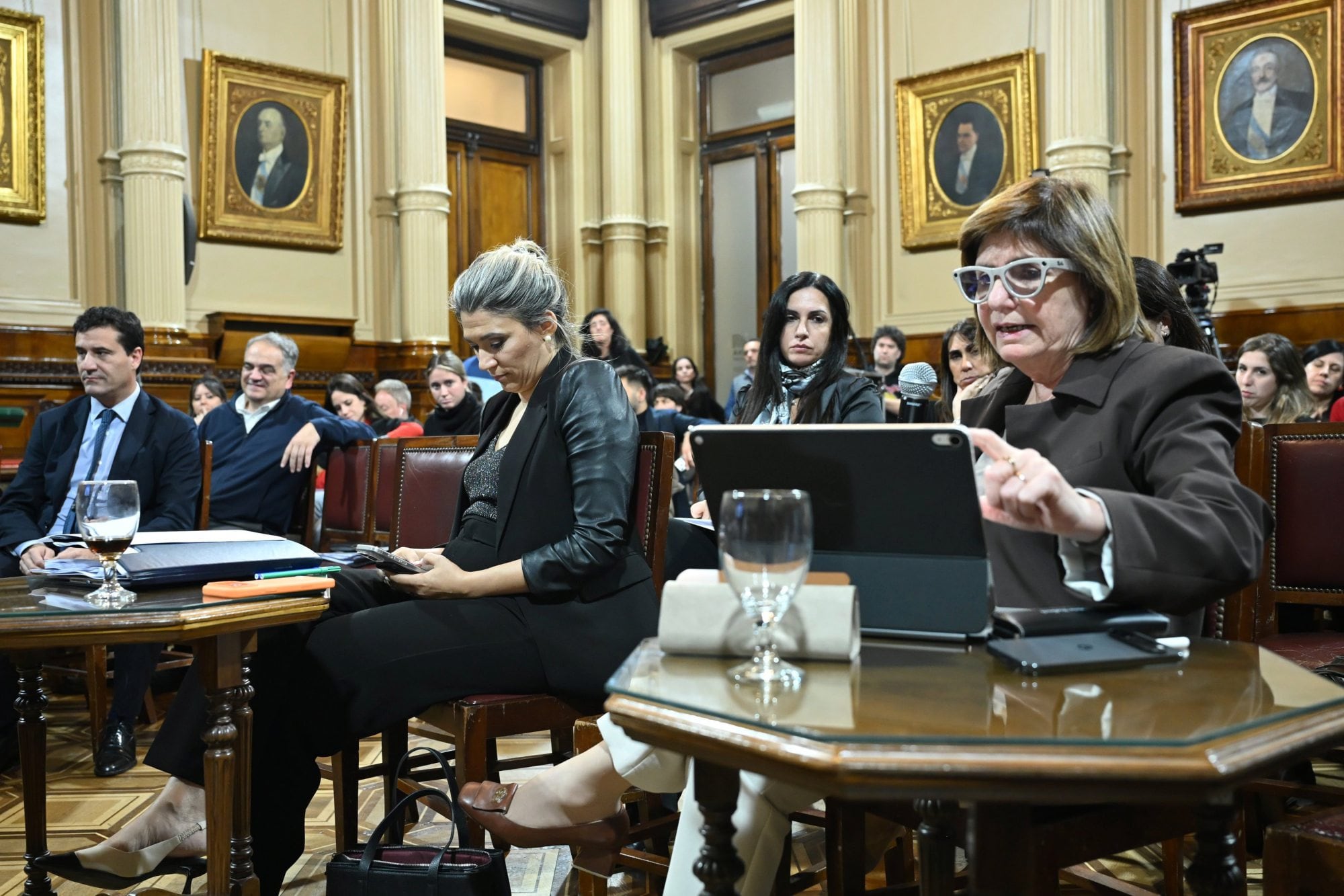 Patricia Bullrich, este miércoles en el Senado (Foto: Comunicación Senado)