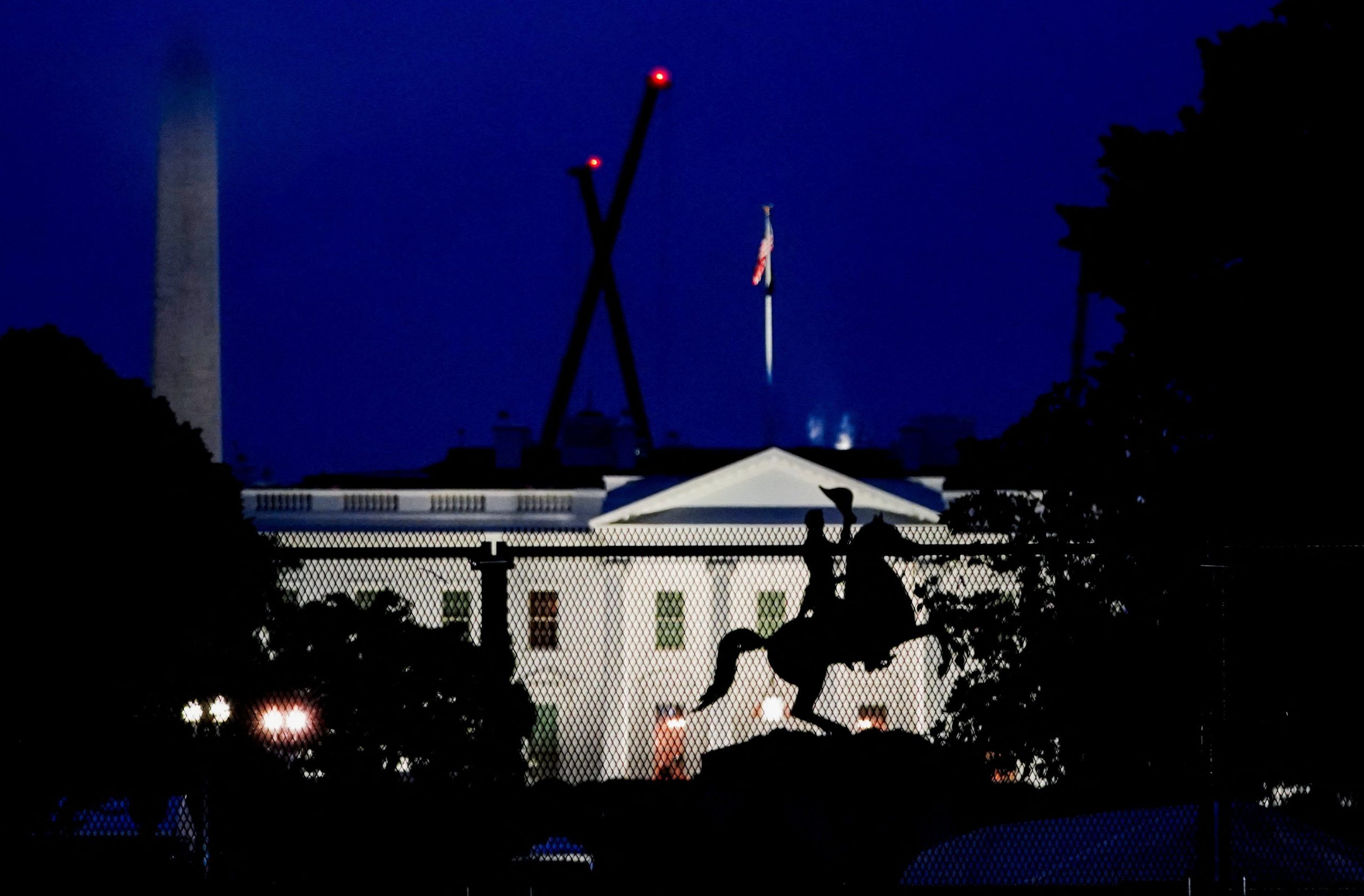 La Casa Blanca después del tiroteo alrededor del recinto, el 23 de mayo de 2026. (Foto: Reuters/Nathan Howard).
