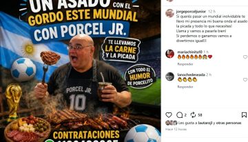 Revelaron cuánto cobra Jorge Porcel Jr. por organizar asados durante el Mundial 2026: “Recibí 500 llamados”
