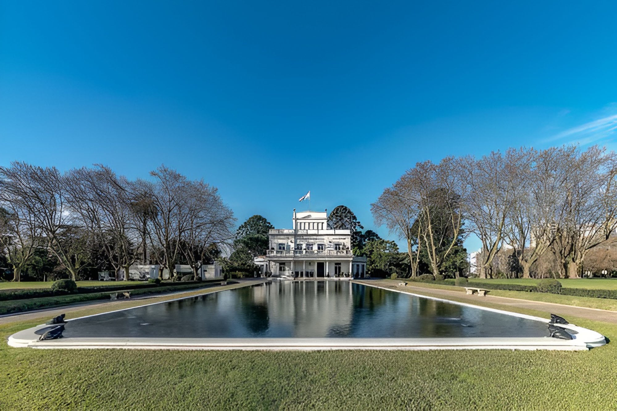 La casa principal de la quinta presidencial de Olivos