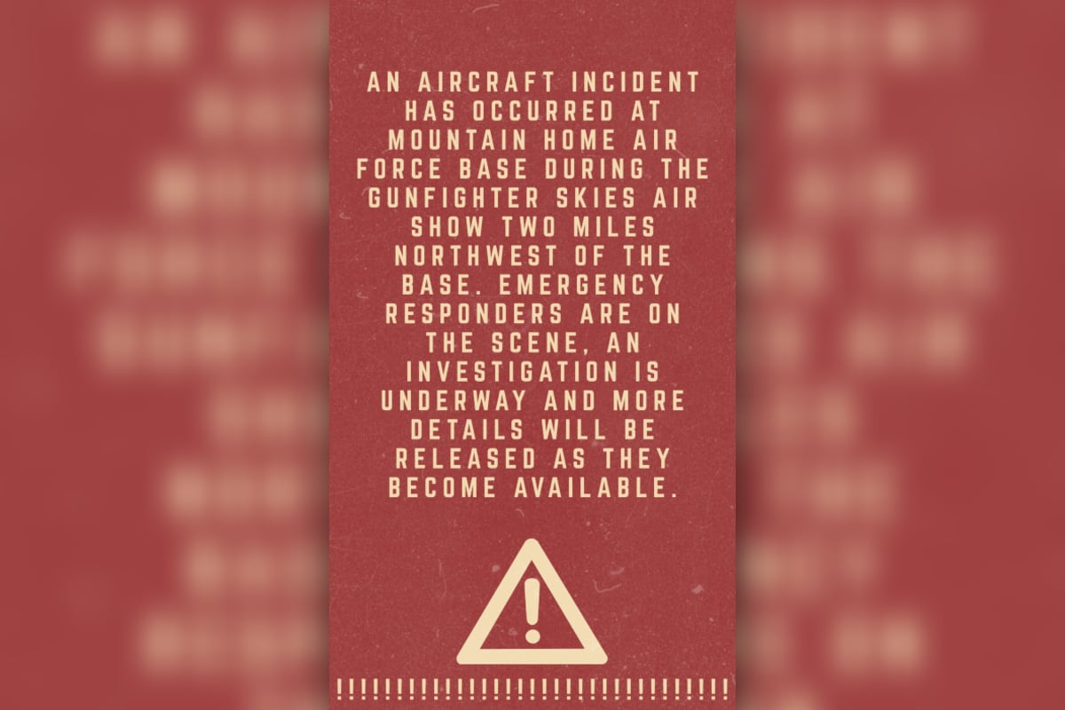 Los organizadores del evento confirmaron en un comunicado publicado en Facebook que se produjo un “incidente aéreo” durante el show y señalaron que equipos de emergencia acudieron de inmediato al lugar