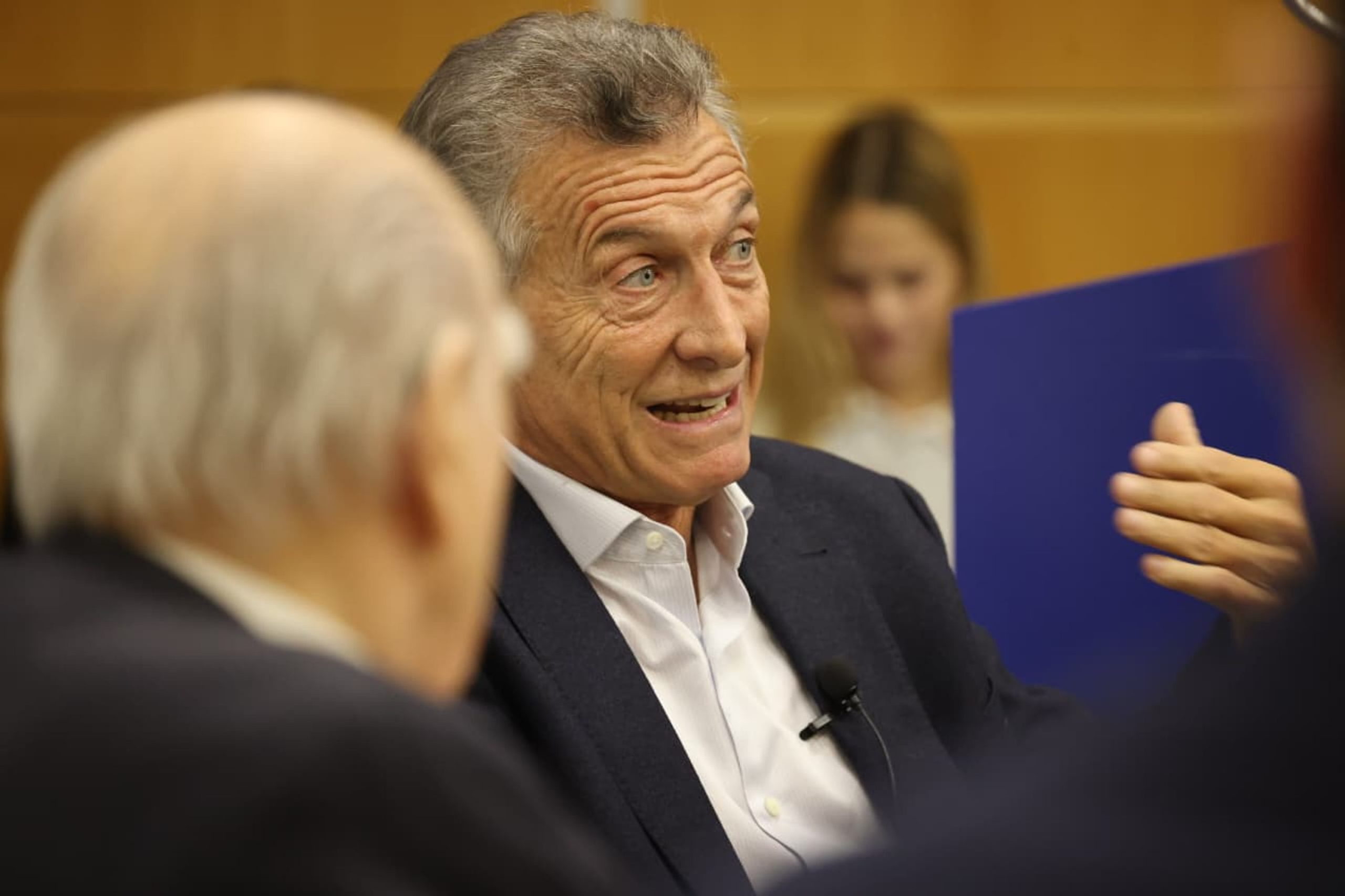 El expresidente Mauricio Macri, esta semana, en la Universidad Austral