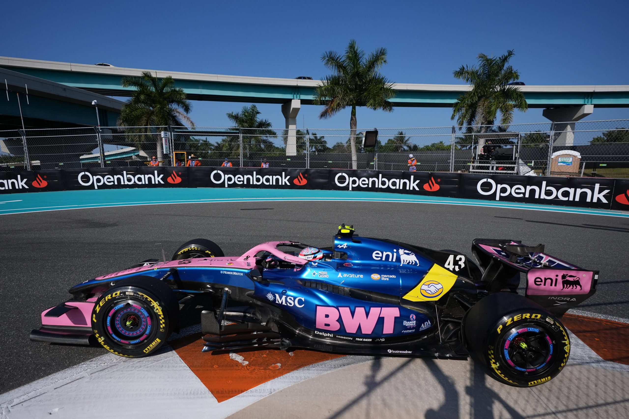 Franco Colapinto durante la qualy de Miami este viernes