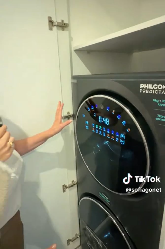 La lavadora del nuevo departamento tiene pantalla táctil