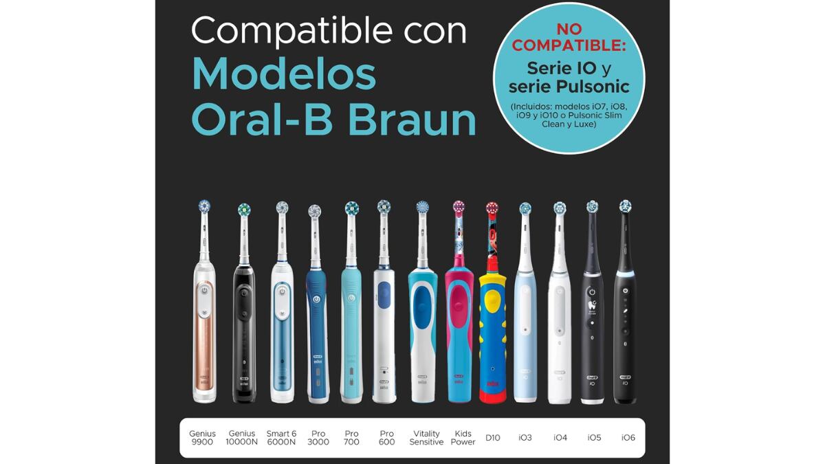 Listado de cepillos eléctricos compatibles con este cargador.