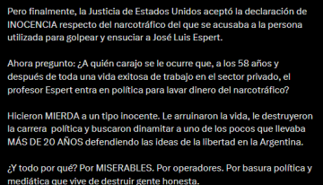 Javier Milei defendió a Espert, el diputado que renunció a su candidatura por sus vínculos con Machado