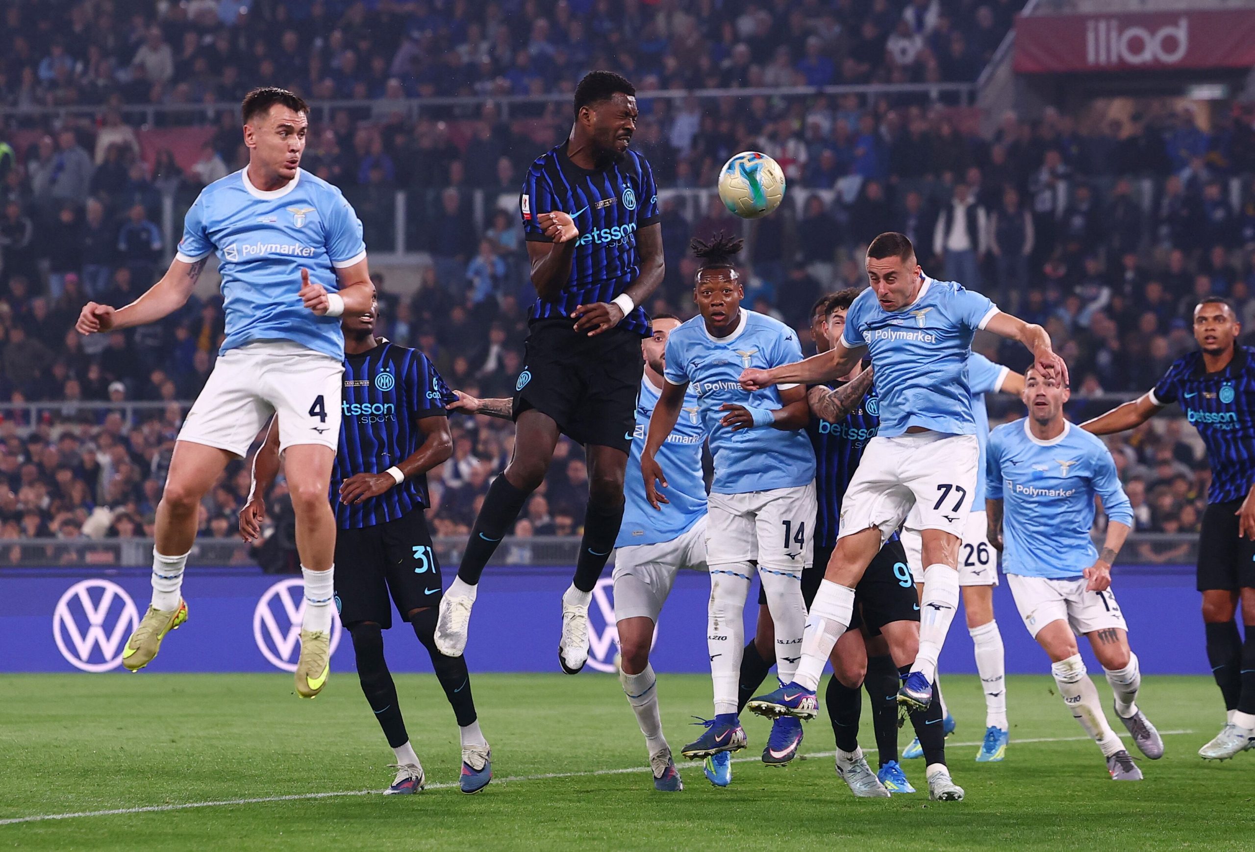 Lazio vs Inter por la final de la Copa de Italia del 2026.
