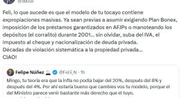 Milei y Caputo cruzaron a Domingo Cavallo tras sus críticas a la política económica del Gobierno