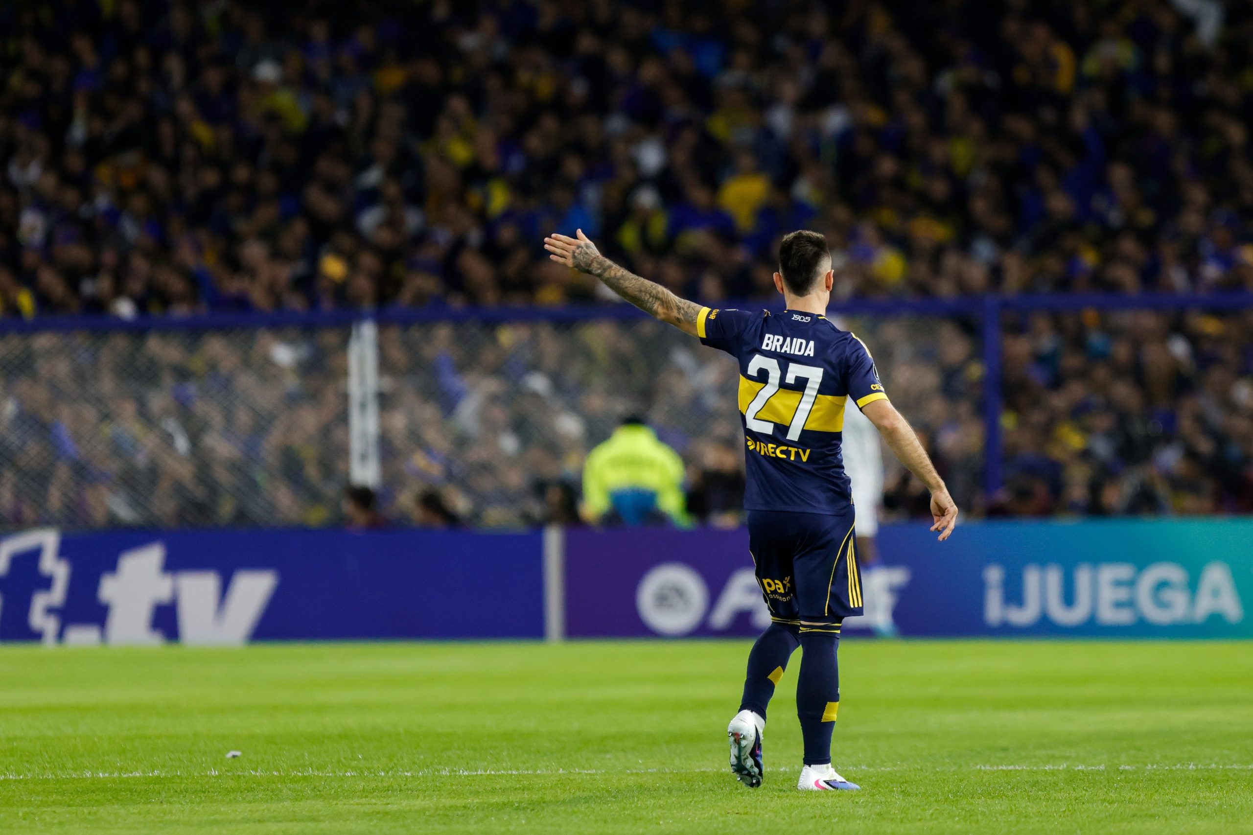 Malcom Braida durante el duelo con Cruzeiro