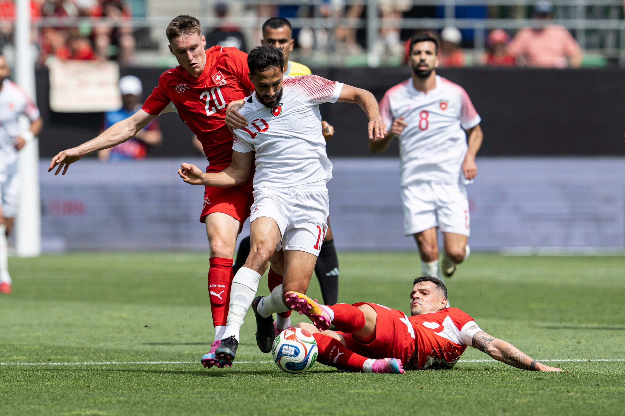 Jordania fue goleado por Suiza en uno de los duelos de preparación de cara al Mundial 2026