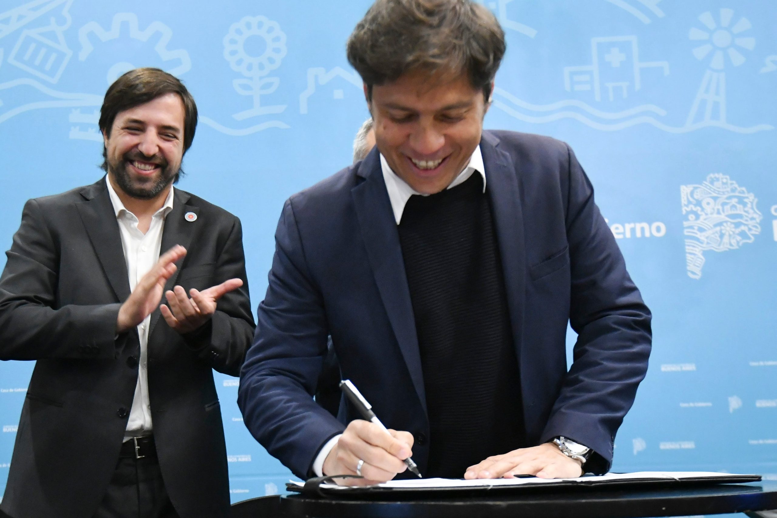 Kicillof, con Nicolás Kreplak, ministro de Salud bonaerense, en La Plata