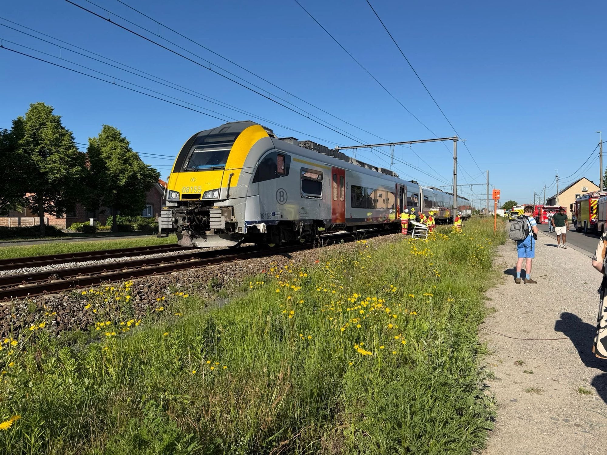 Bélgica: chocó un tren contra un autobús escolar en Bélgica y hay varios muertos.
