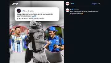 La reacción de Franco Colapinto al doblete de Messi ante Austria: “Te amo más que ayer, menos que mañana”