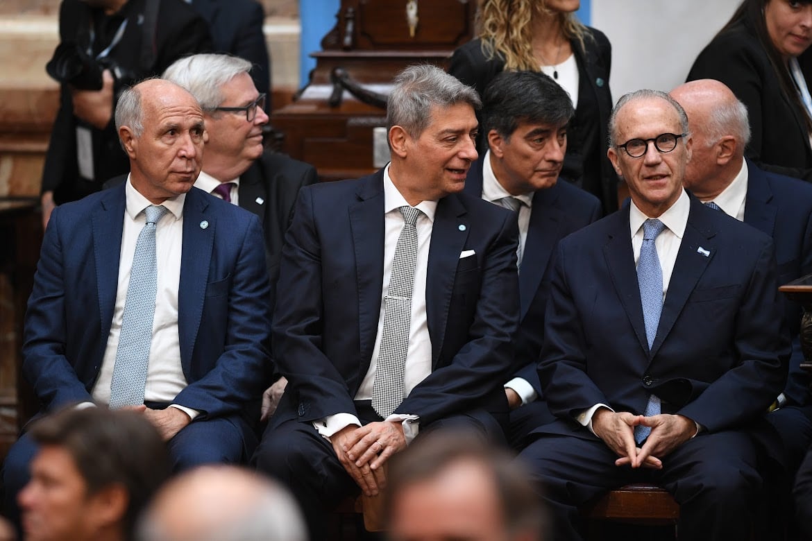 Corte Suprema de Justicia: ministros Ricardo Lorenzetti, Horacio Rosatti y Carlos Rosenkrantz. (Foto: Comunicación Senado).
