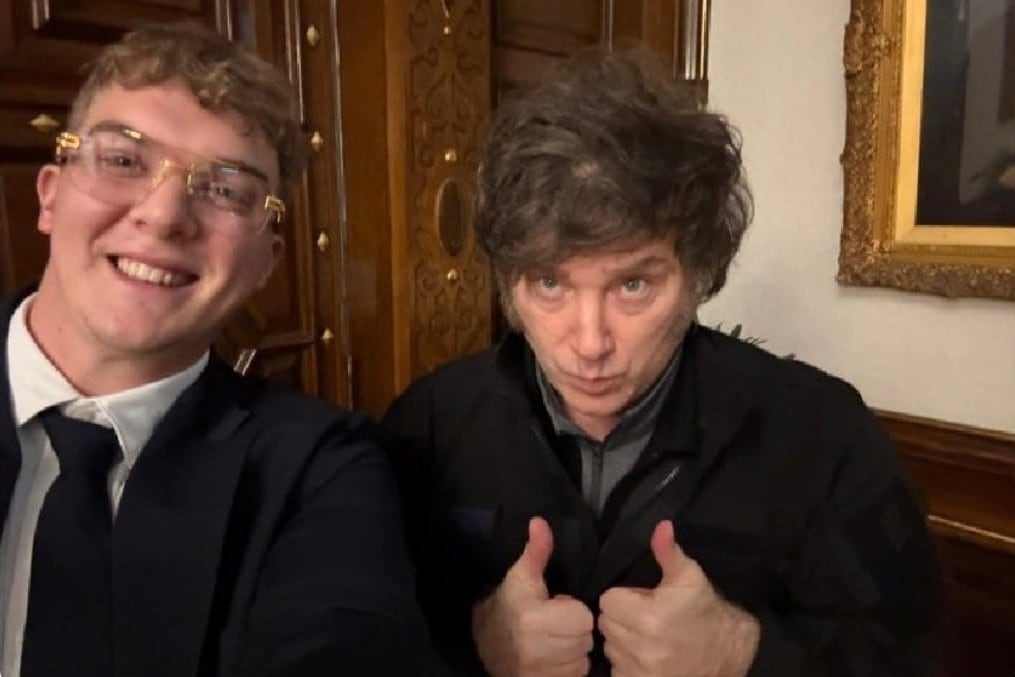 Milei, en la Casa Rosada, con Hayden Mark Davis, a quien ahora señalan como responsable de $LIBRA
