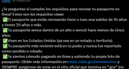 Pasaporte estadounidense: cuáles son los cinco requisitos clave para poder renovarlo en línea