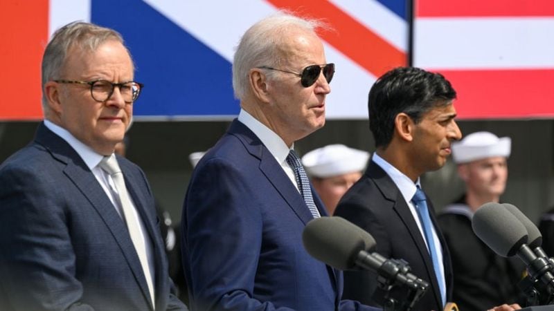 Albanese, Biden y Sunak anuncian un pacto de defensa entre Reino Unido, Estados Unidos y Australia conocido como Aukus