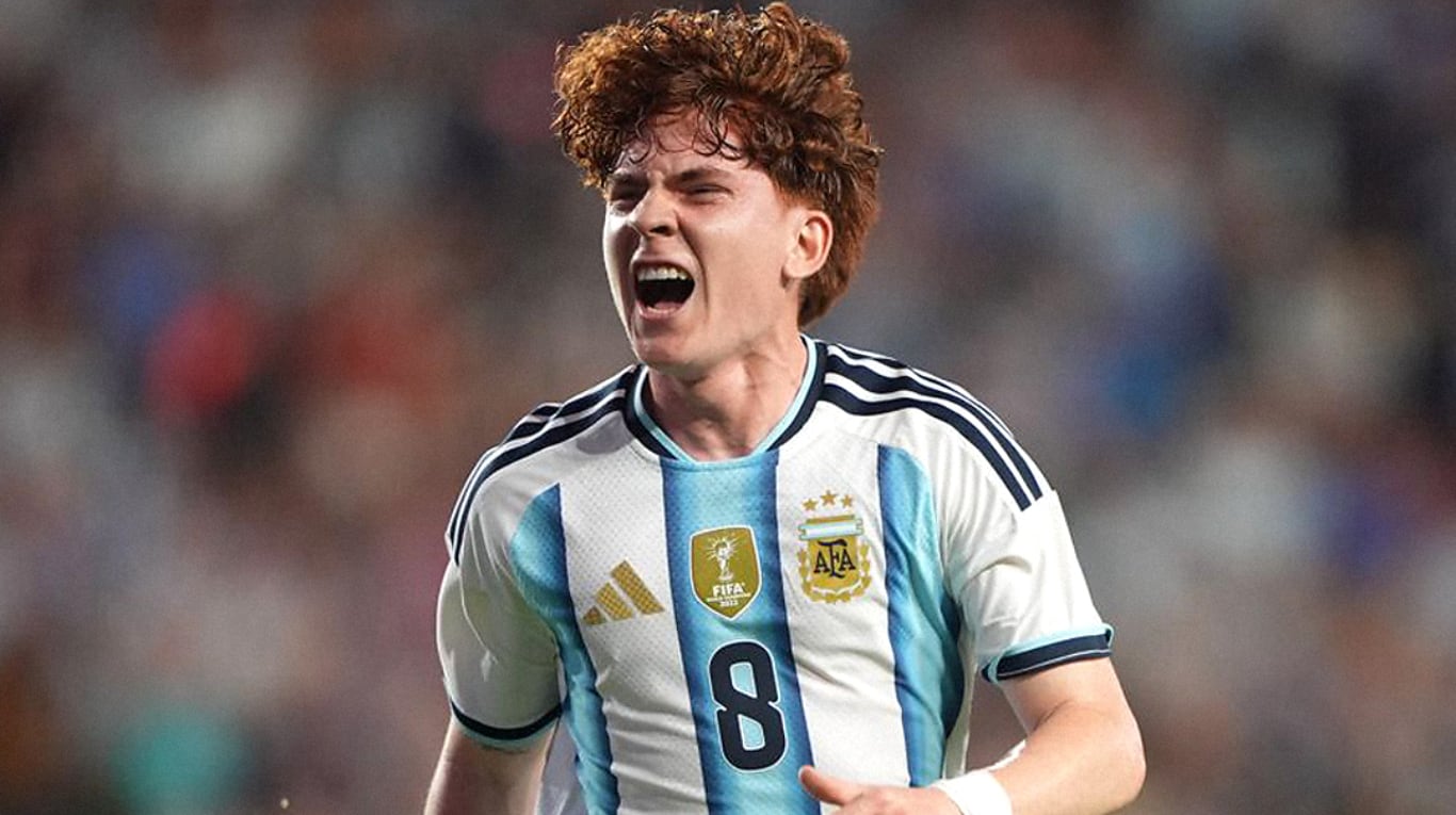 Barco anotó el 1-0 de la Selección argentina. (Foto: Prensa AFA).