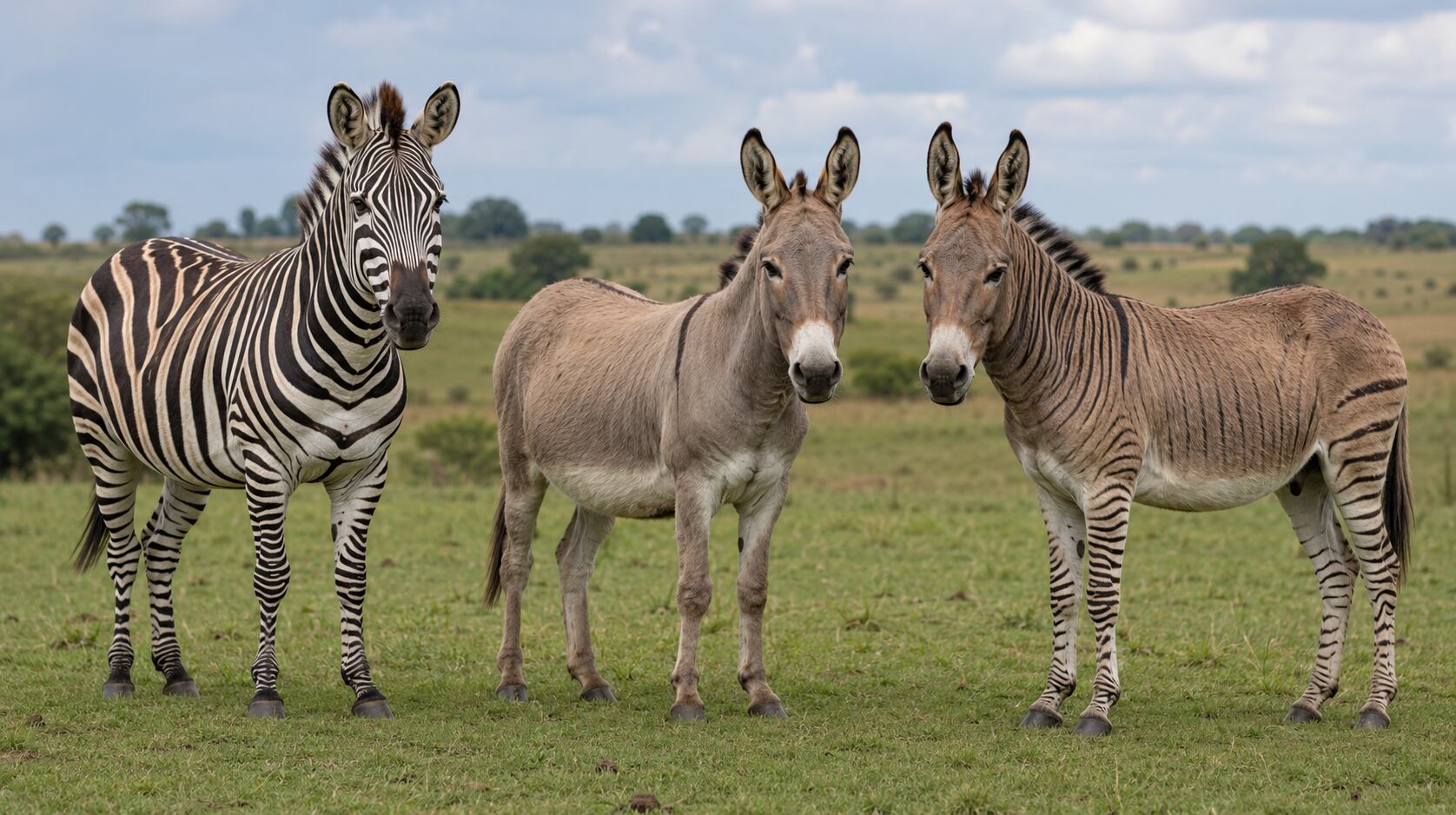 Los cebrasnos tienden a tener el cuerpo de un burro, pero con las líneas de las cebras. (Imagen ilustrativa generada con IA)
