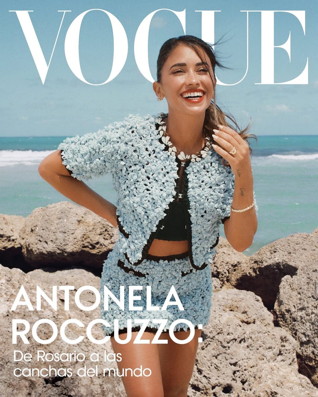 La primera tapa de Vogue de Antonela Roccuzzo. (Foto: Lucas Ricci/Vogue)