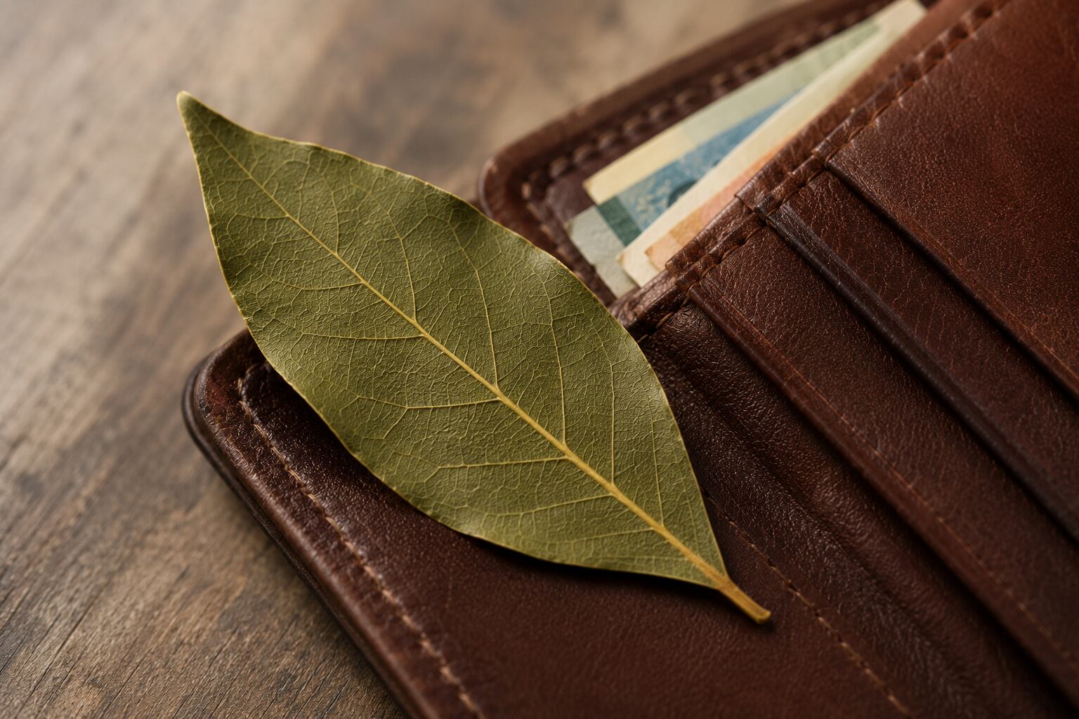 La hoja de laurel se relaciona a la victoria y al éxito. (Imagen generada con IA)