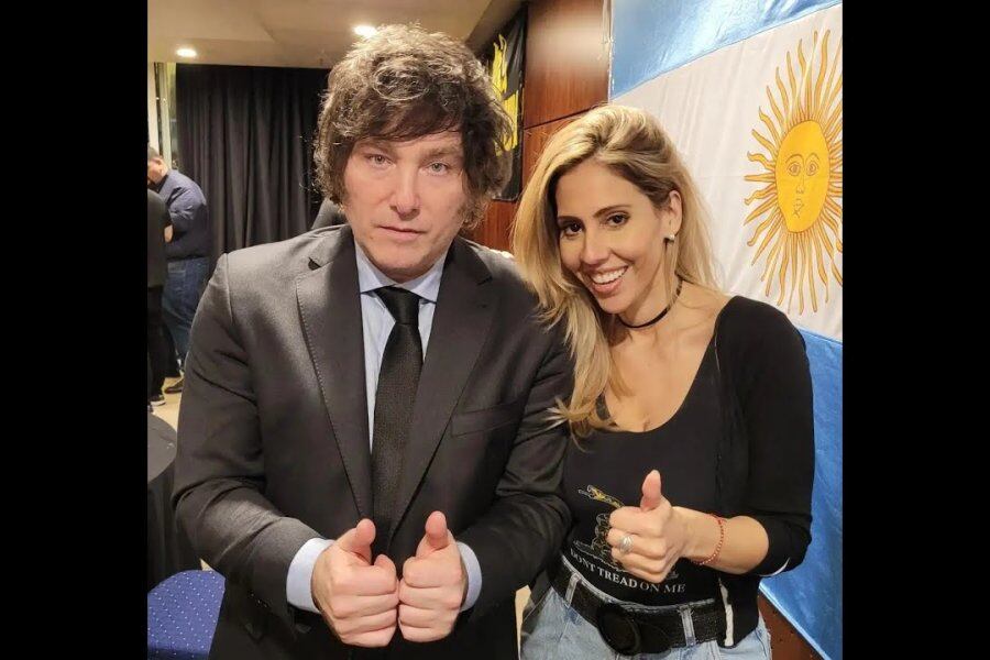 Javier Milei y la diputada Romina Diez