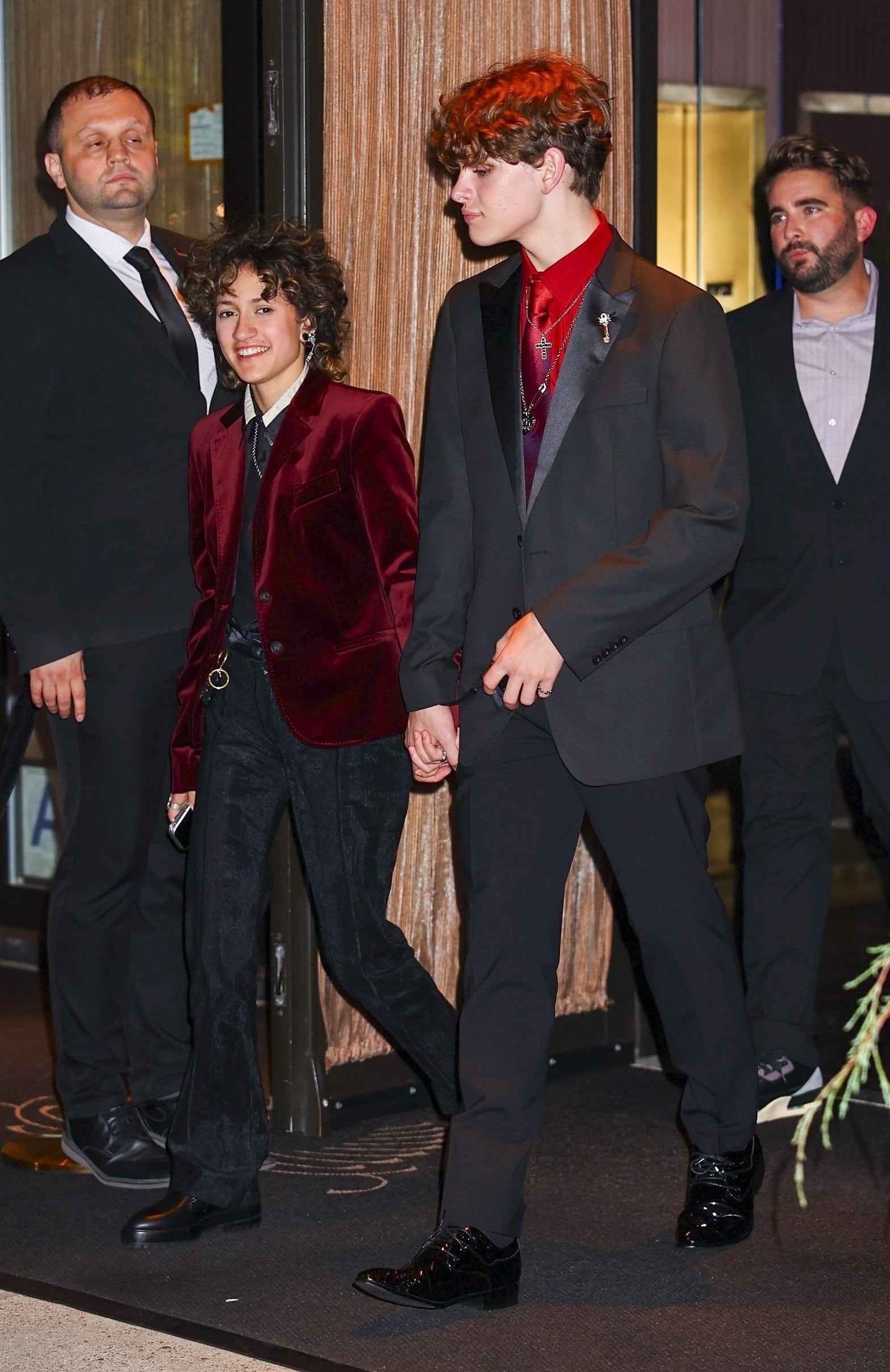 Max y Emme tras el estreno de Kiss of the Spider Woman