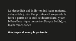 Confirmaron que el velatorio del Indio Solari será mañana, pero todavía no está definido el lugar