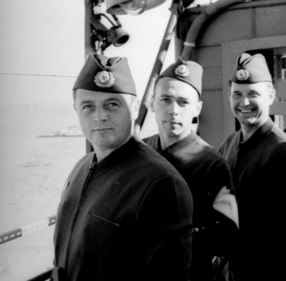 La tripulación soviética del Soyuz 11 antes del lanzamiento en 1971. (Foto: Roscosmos)