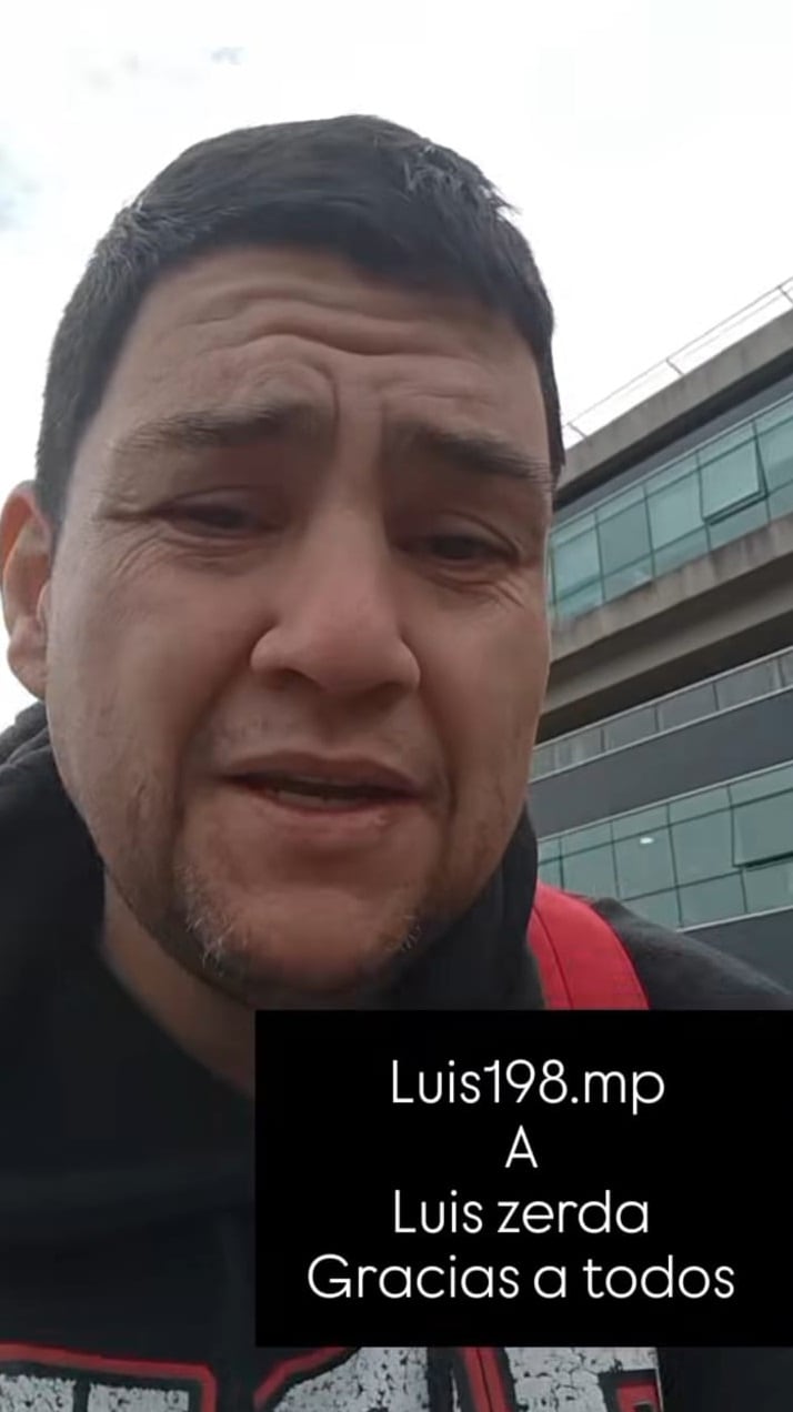 Luisito pidió ayuda económica y dejó su alias. (Foto: instagram/luiszerda80)
