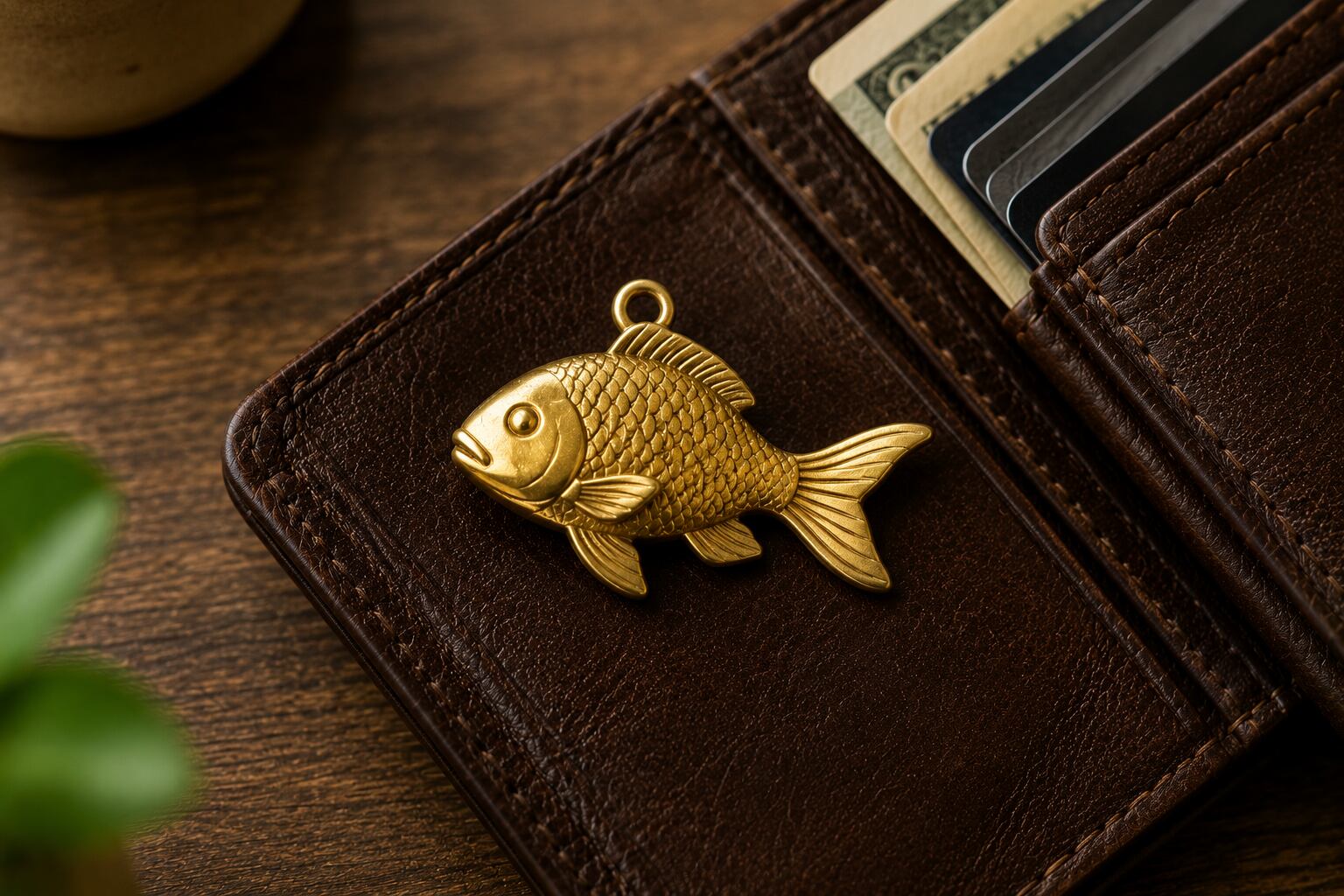 El pez dorado representa la abundancia y el deseo de crecimiento económico. (Imagen generada con IA)