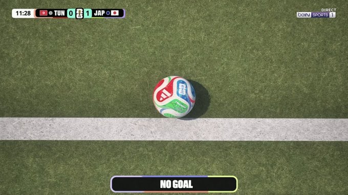 La transmisión del partido mostró lo cerca que estuvo de entrar el segundo gol de Japón