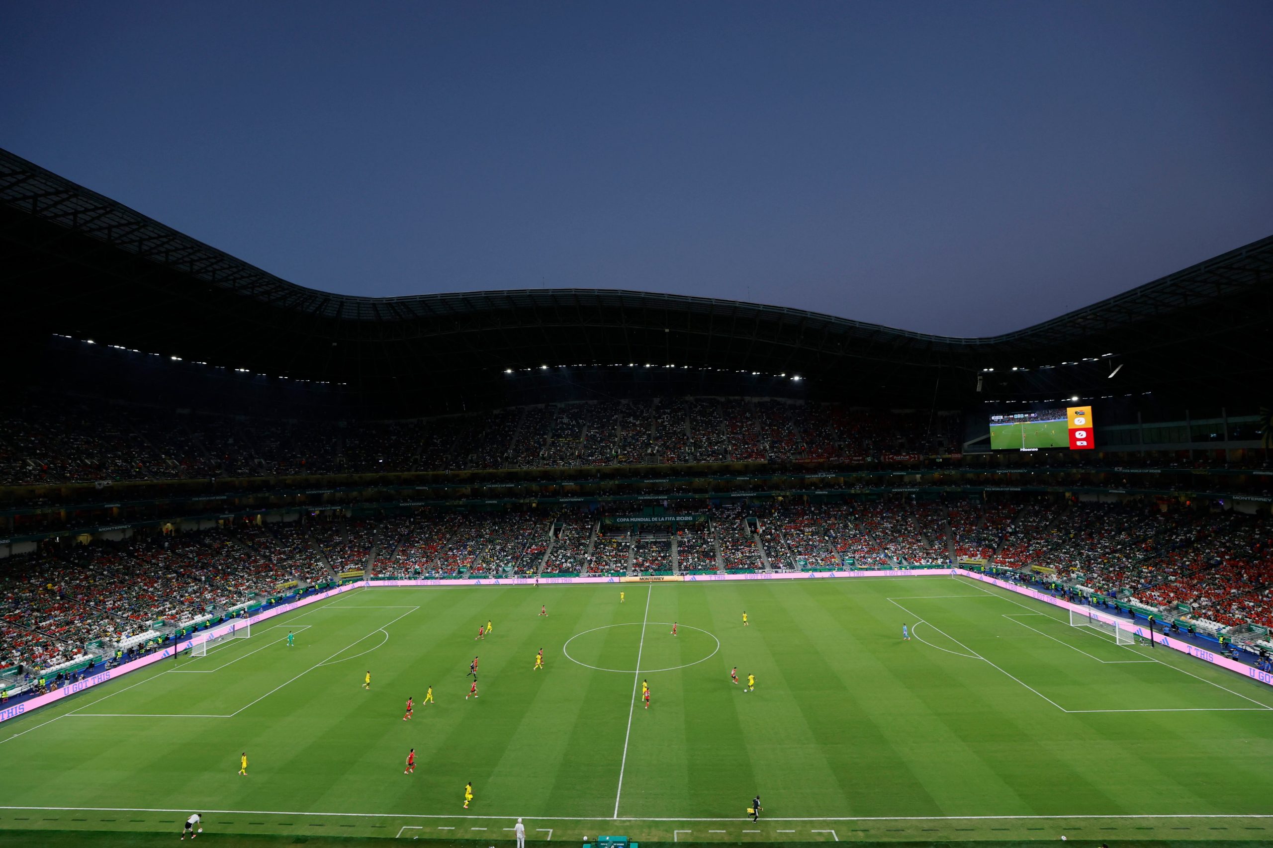 Sudáfrica vs Corea por la fase de grupos del Mundial 2026 del 2026.