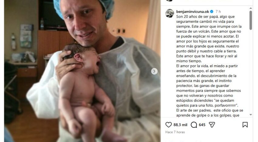 Benjamín Vicuña celebró el Día del Padre en las redes y publicó fotos junto a sus seis hijos: “Son el motor de mi vida”