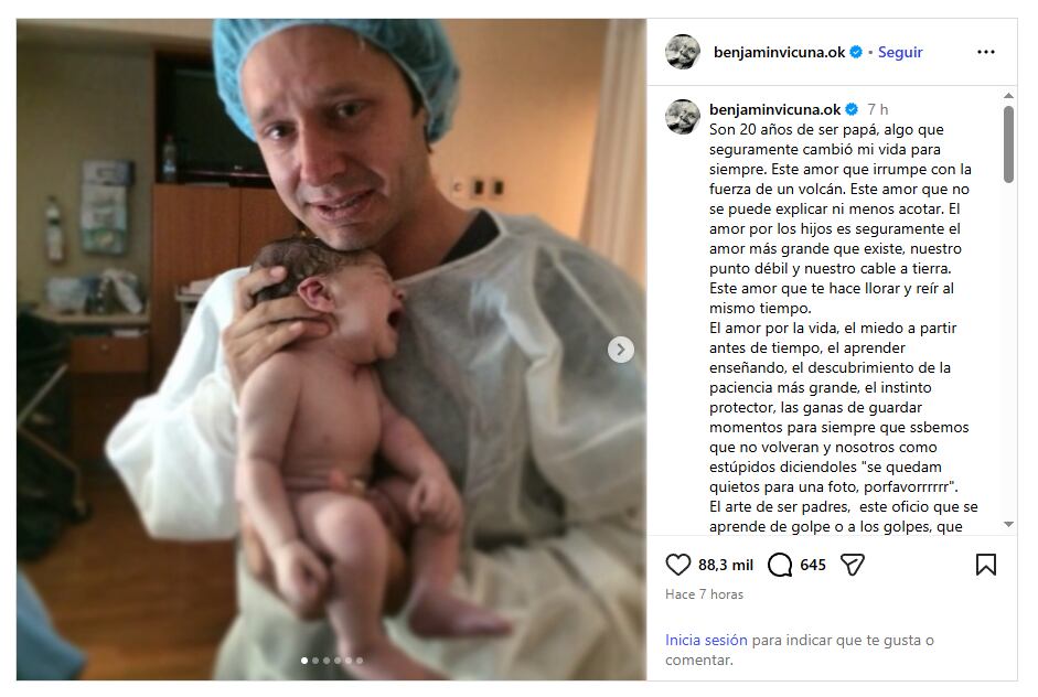 Benjamín Vicuña les dedicó un emotivo posteo a sus seis hijos. (Foto: Instagram/benjaminvicuna.ok)