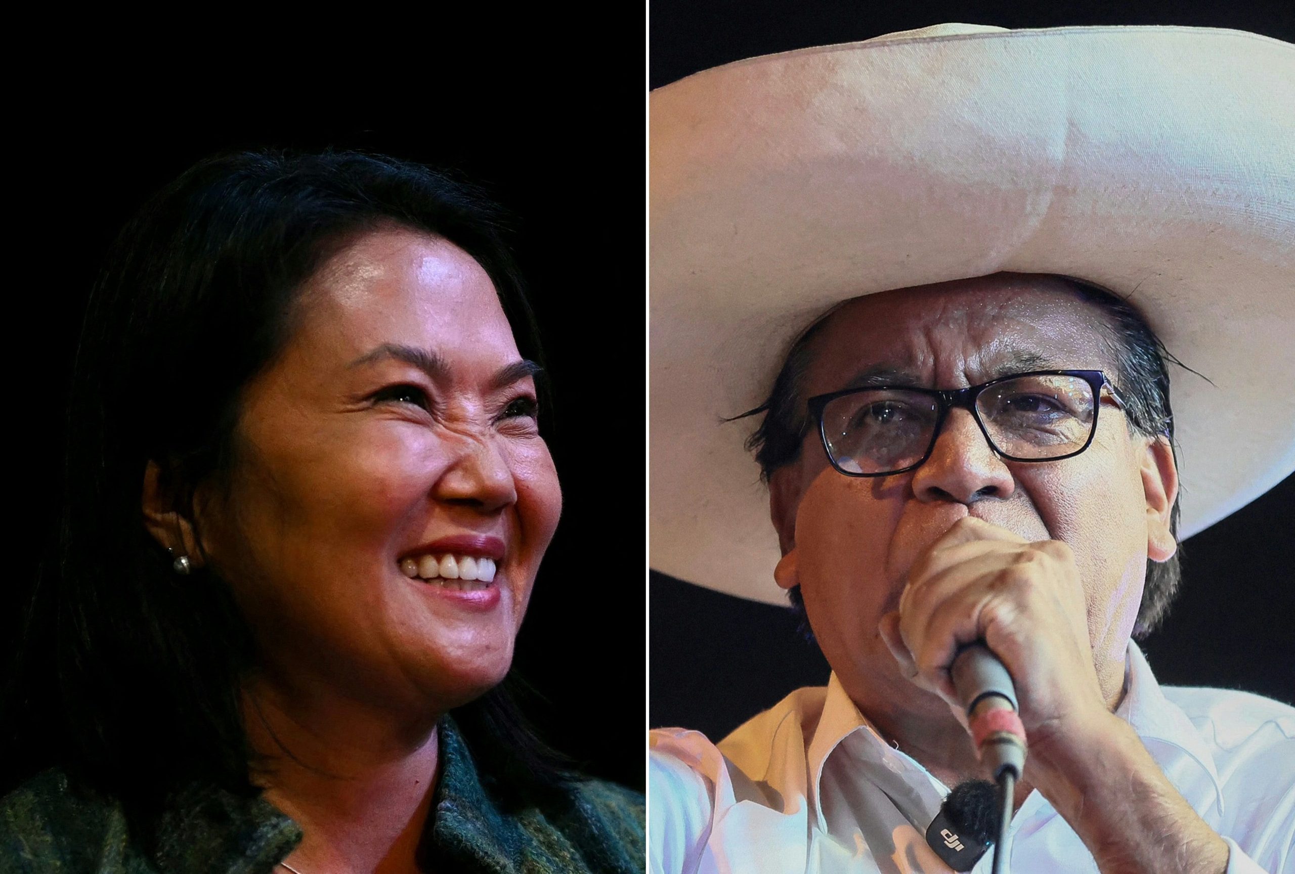 La candidata conservadora Keiko Fujimori enfrenta este domingo al izquierdista Roberto Sánchez