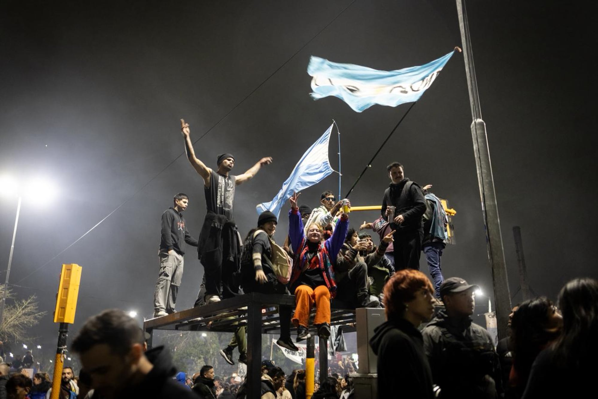 Escenas de homenaje al Indio Solari en Avellaneda