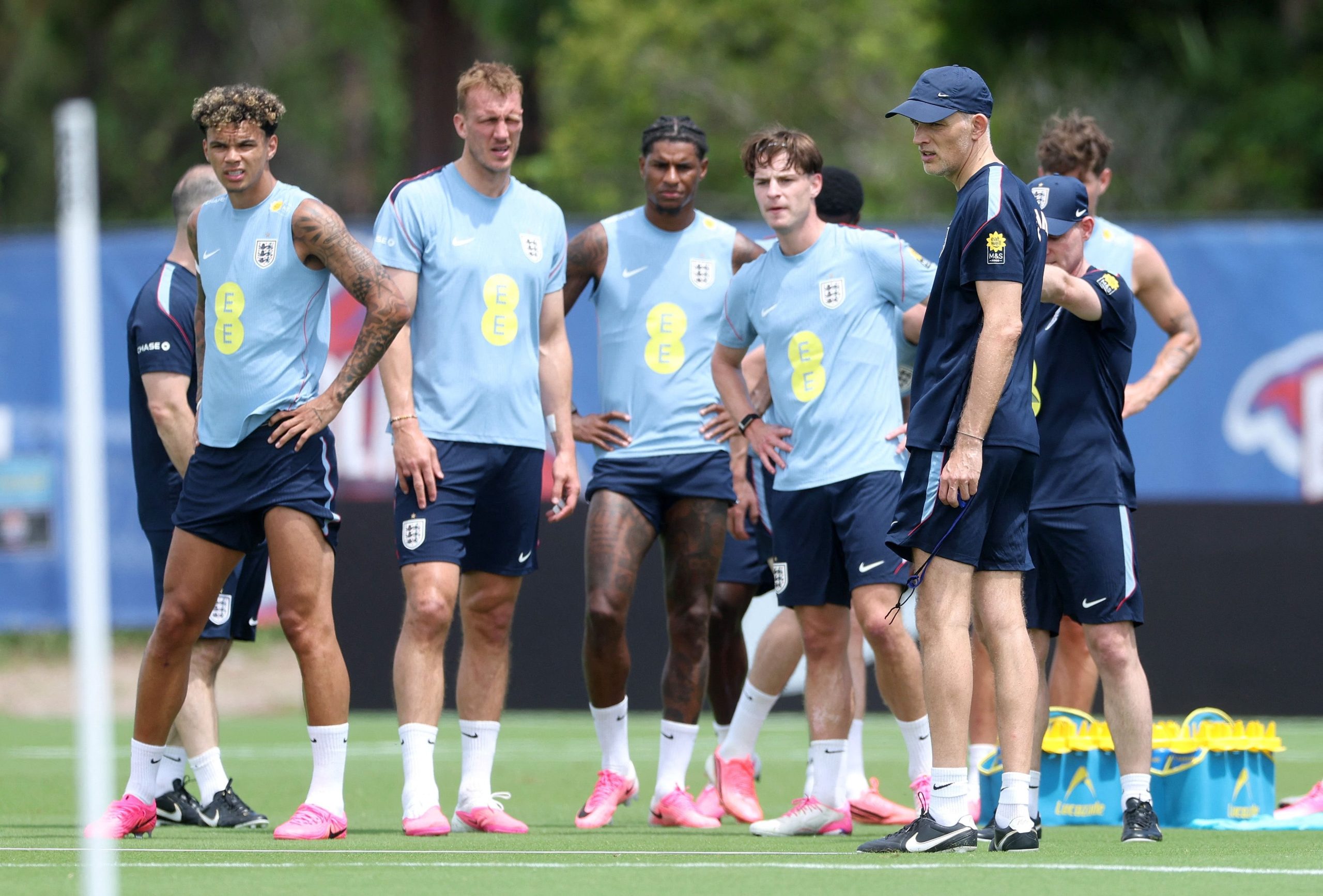 El entrenamiento de la selección de Inglaterrra