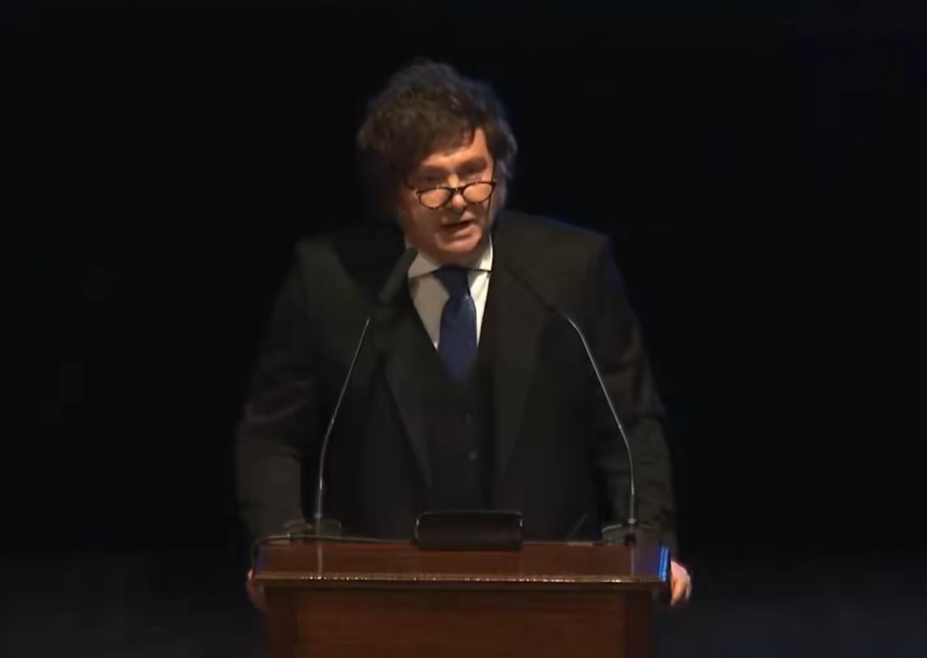 Javier Milei en el Palacio Libertad