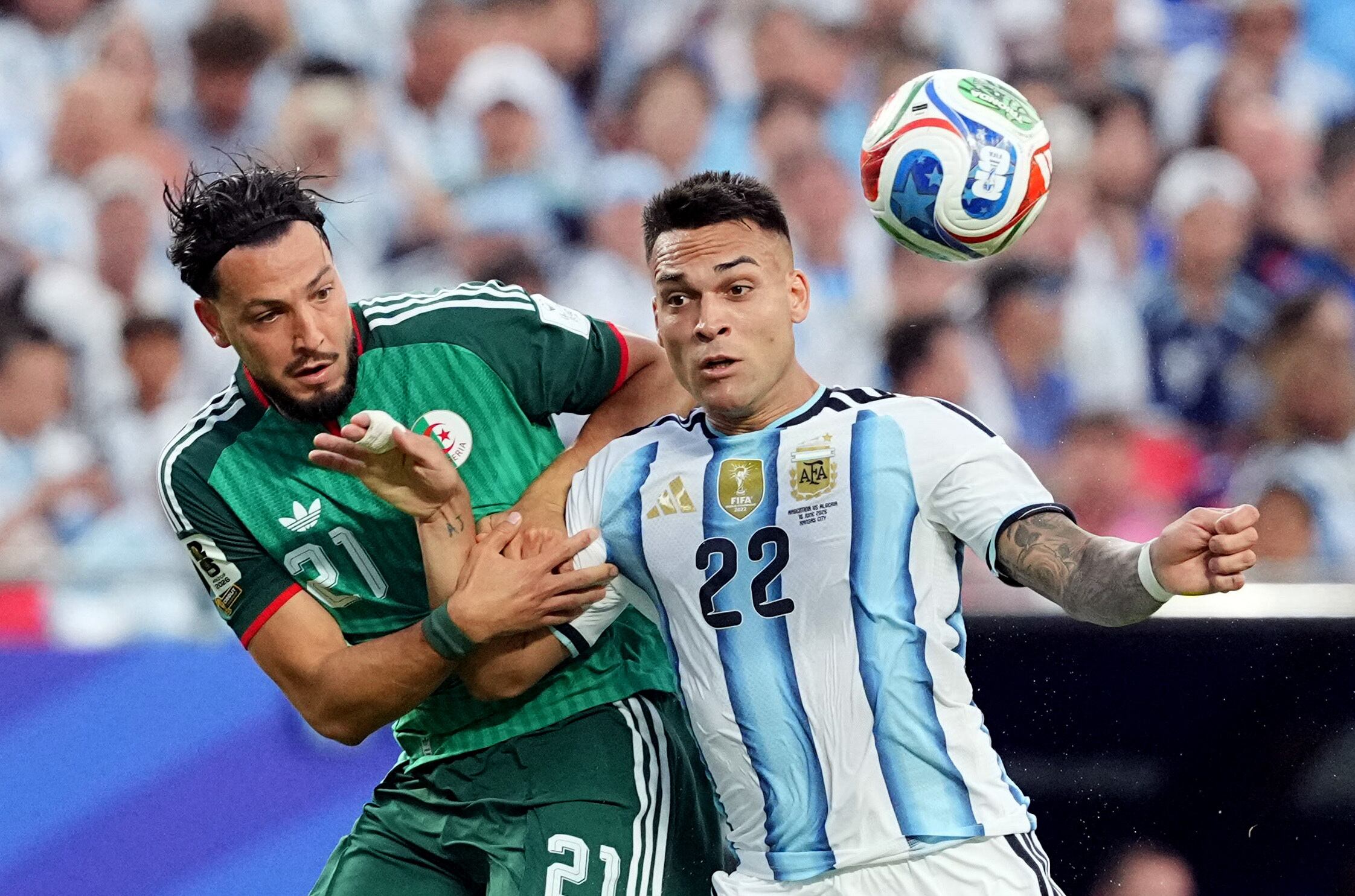 Lautaro Martínez no tuvo un buen debut contra Argelia. (Foto: Reuters)