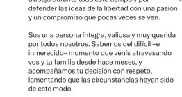 Karina Milei agradeció a Manuel Adorni tras dejar su cargo: “Persona íntegra y valiosa”