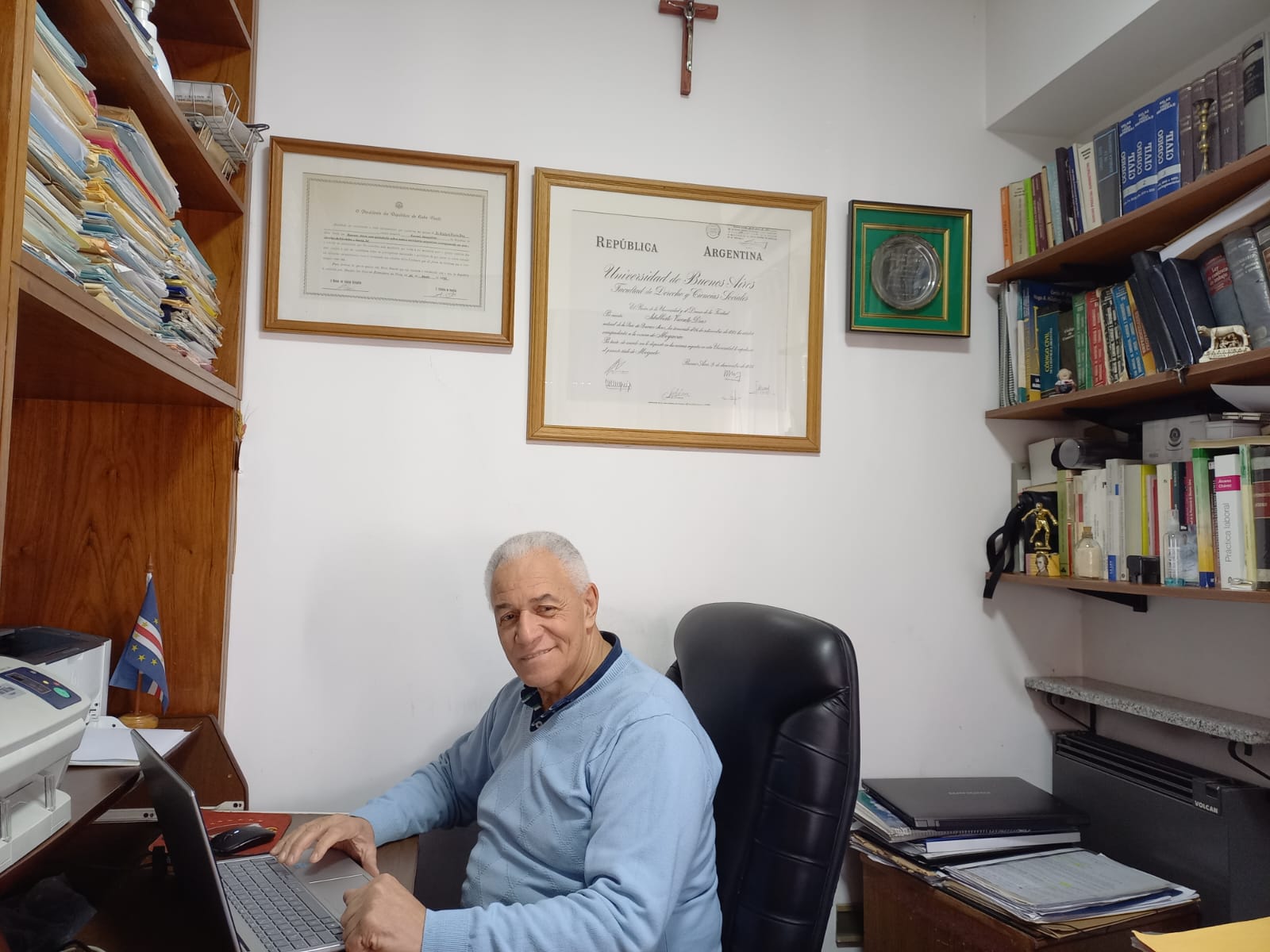 Adalberto es el cónsul honorario de Cabo Verde en Buenos Aires. (Foto: gentileza Adalberto Días)
