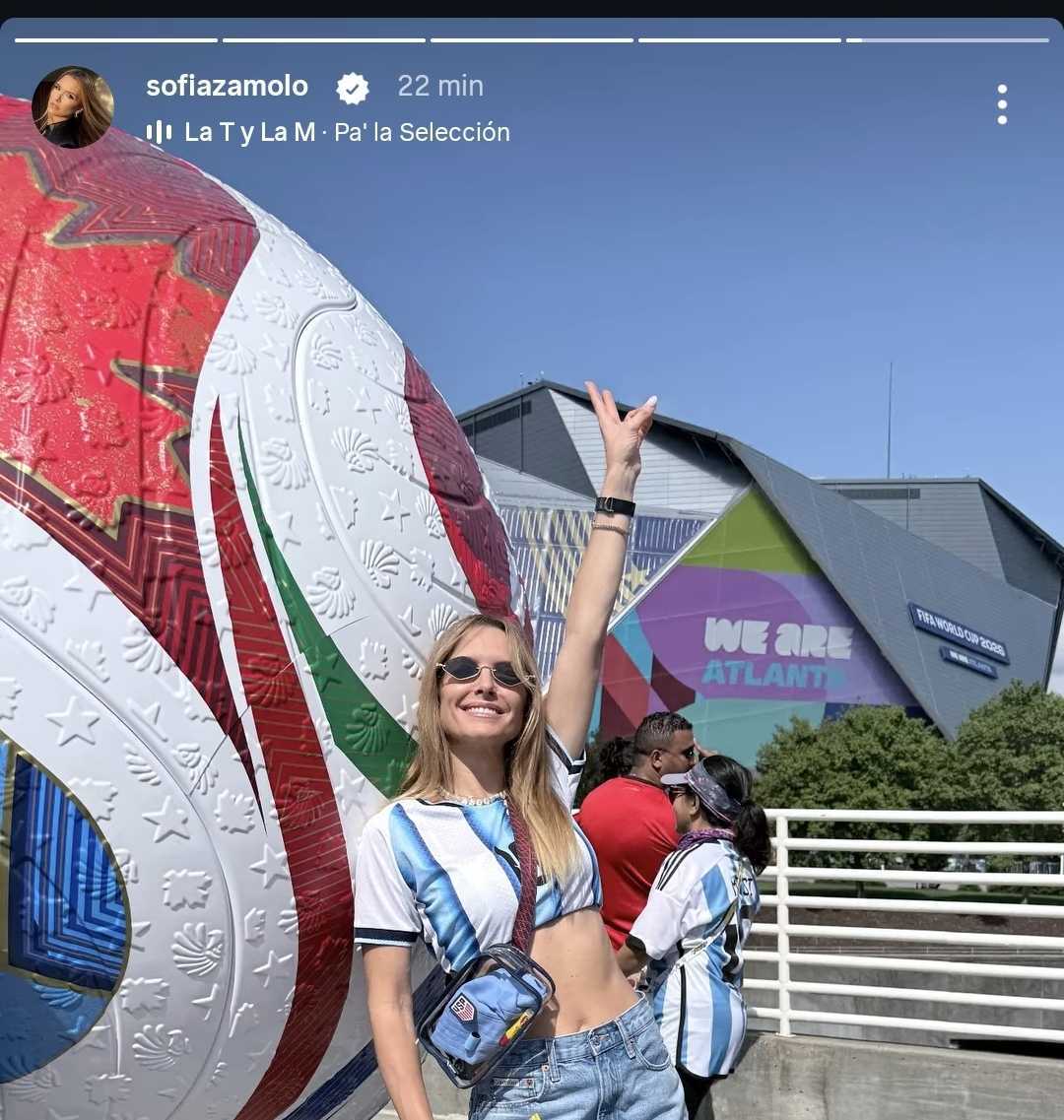 Sofía Zámolo también vivirá el partido en Atlanta. (Foto: Instagram/sofiazamolo)