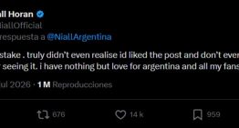 Niall Horan pidió perdón por darle “me gusta” a una publicación contra la Argentina
